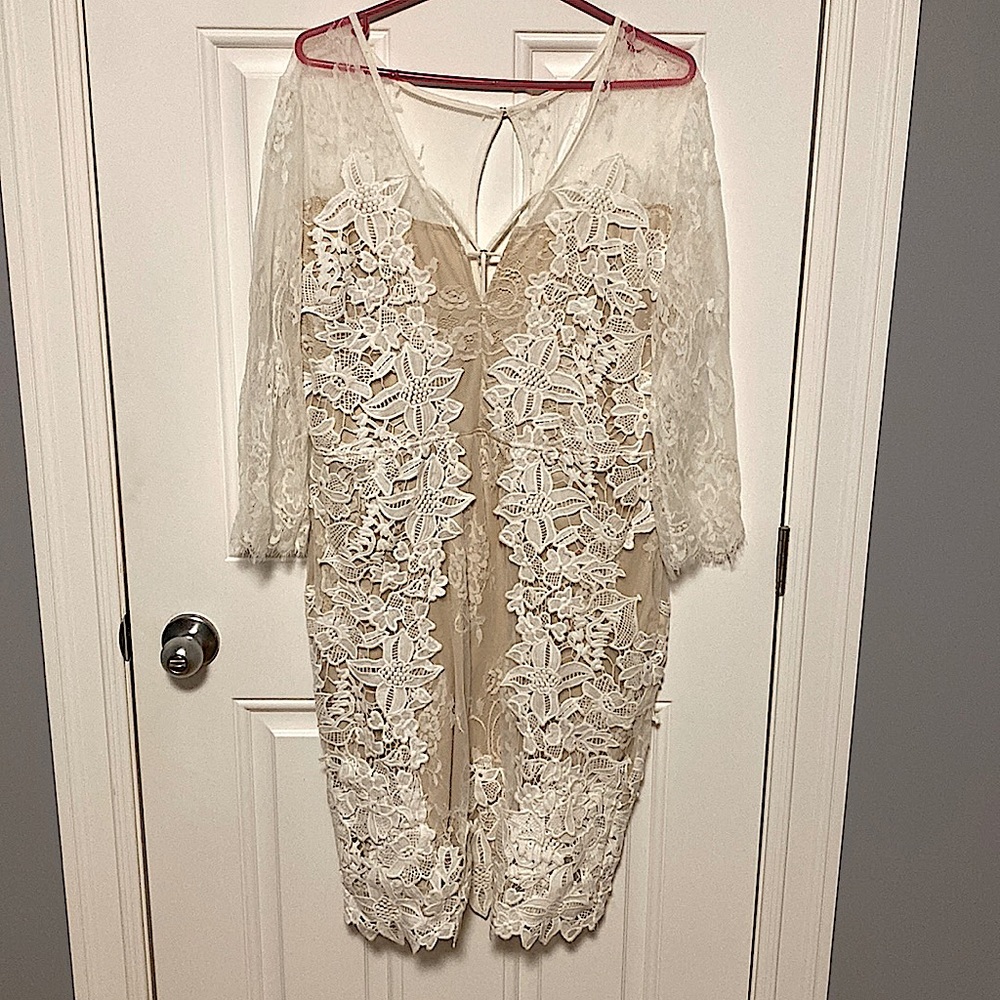 Stunning White Lace Dress - Size XXL